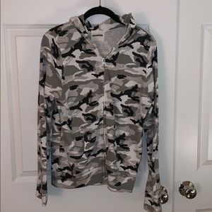 Monrow Zip Up Sweatshirt